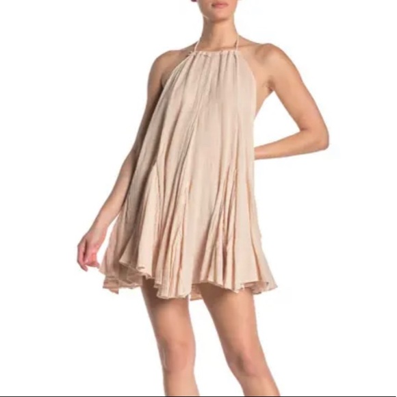 NWOT Free People Catching Rays Halter Dress. M. Beachy Boho Summer Vacation - Picture 6 of 6